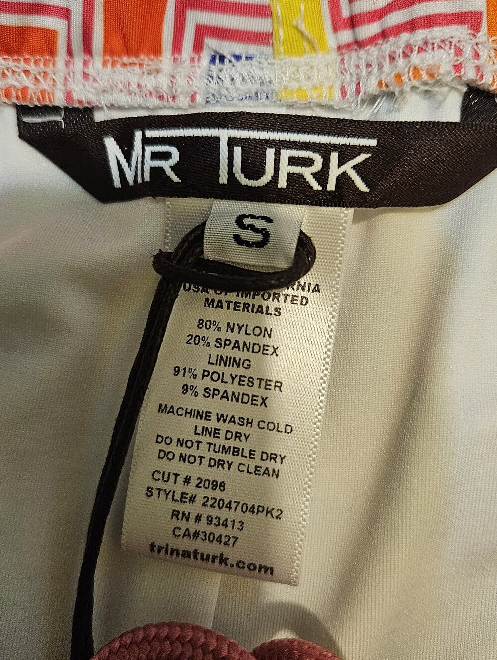 Mr. Turk Montego Bay Swim Trunk Men's Small Multicolor - Picture 3 of 8